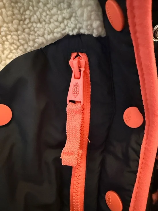 FP Movement by Free People Floral Sherpa Pullover Jacket in Cream, Black & Coral - Picture 3 of 4